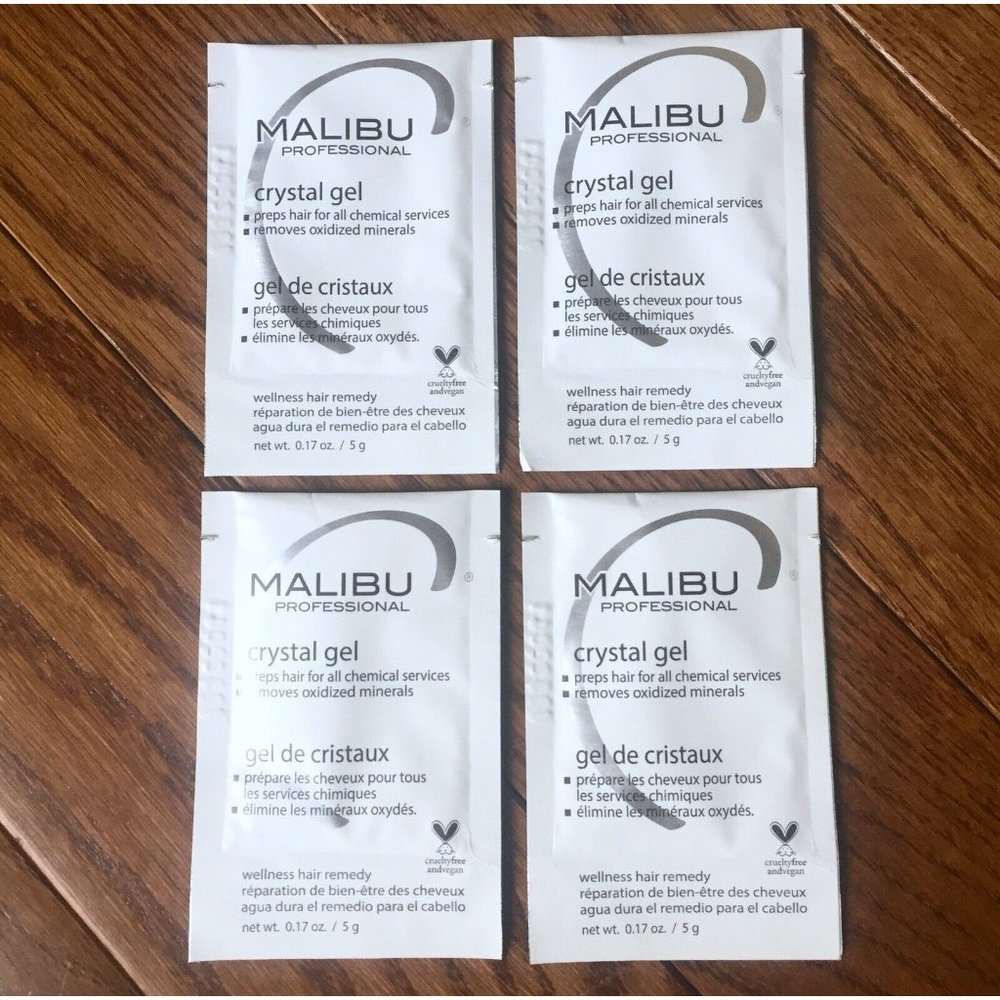 x4 Malibu C Crystal Gel Treatments + 4 Caps